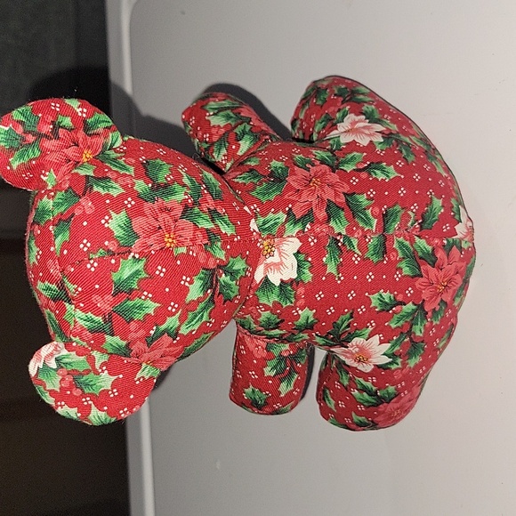 Floral Red Teddy Bear - Picture 3 of 3